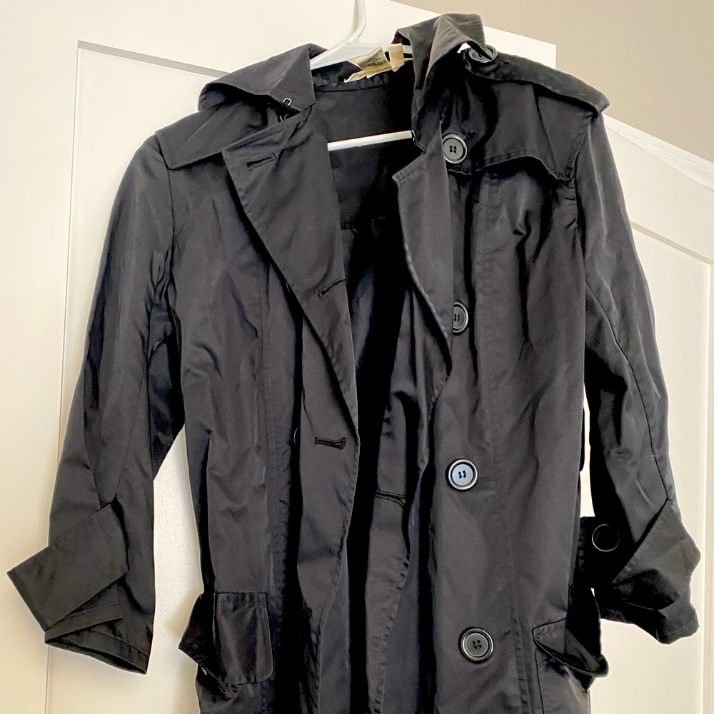 Max Studio Black Raincoat